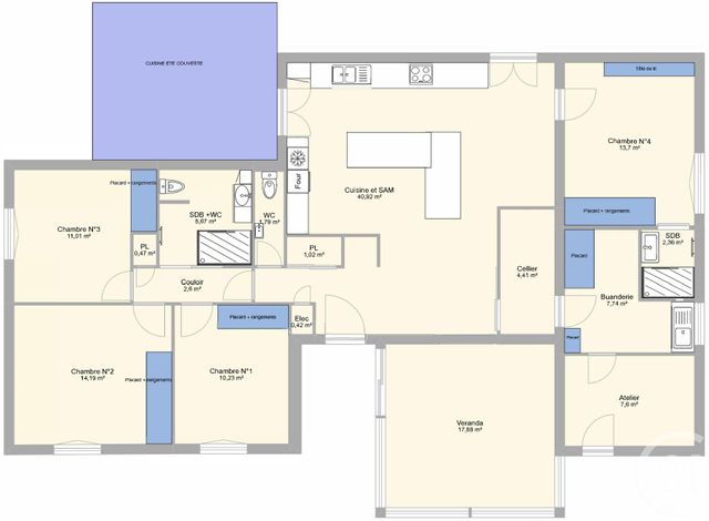 Maison &agrave; vendre - 5 pi&egrave;ces - 125 m2 - Restinclieres - 34 - LANGUEDOC-ROUSSILLON