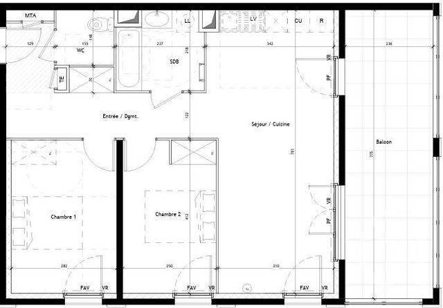 Appartement T3 &agrave; vendre - 3 pi&egrave;ces - 64 m2 - Castelnau Le Lez - 34 - LANGUEDOC-ROUSSILLON