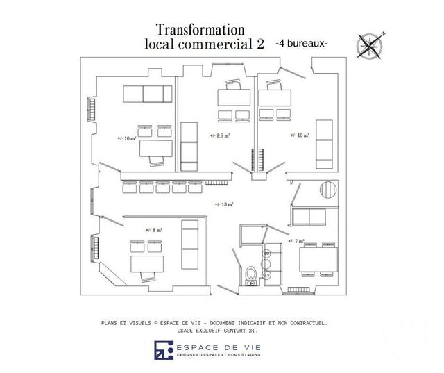 Appartement T2 à vendre - 2 pièces - 71,60 m2 - Aix Les Bains - 73 - RHONE-ALPES