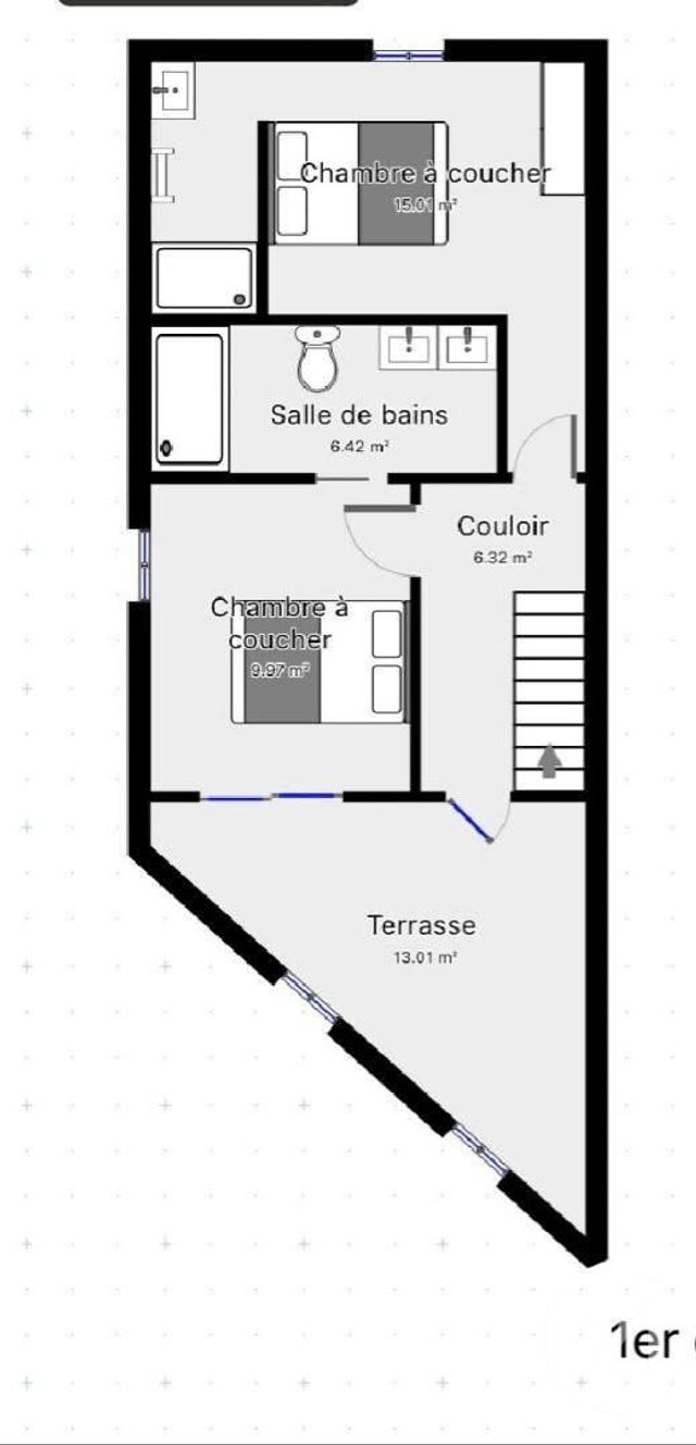 Maison à vendre - 2 pièces - 80 m2 - Hagetmau - 40 - AQUITAINE