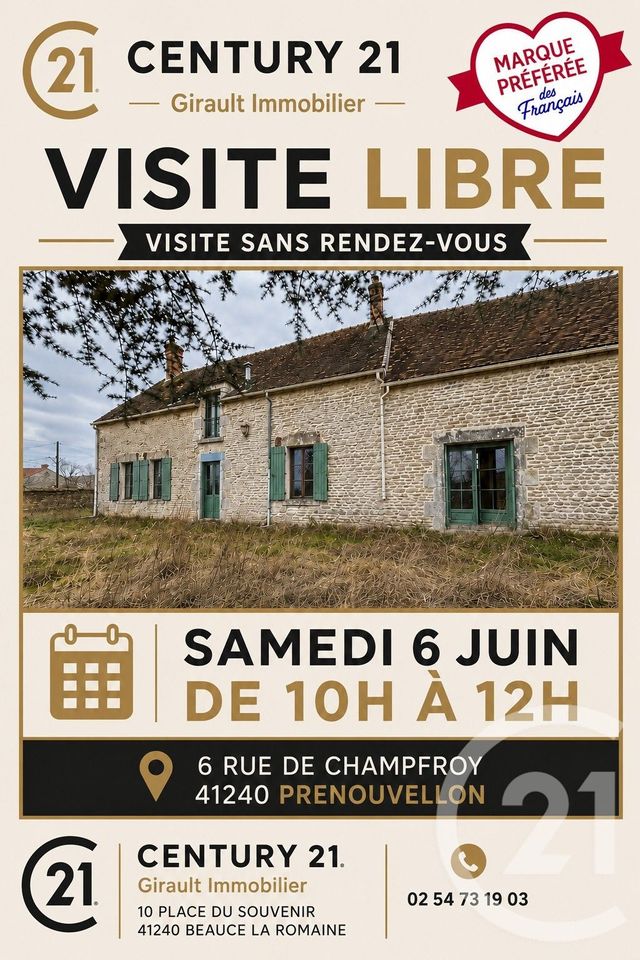 Maison &agrave; vendre - 5 pi&egrave;ces - 117 m2 - Beauce La Romaine - 41 - CENTRE