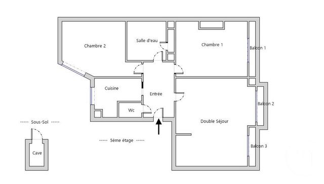 Appartement F4 &agrave; vendre - 4 pi&egrave;ces - 66,60 m2 - Paris - 75012 - ILE-DE-FRANCE