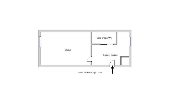 Appartement Studio &agrave; vendre - 1 pi&egrave;ce - 22,91 m2 - Paris - 75011 - ILE-DE-FRANCE