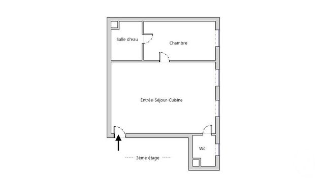 Appartement F2 &agrave; vendre - 2 pi&egrave;ces - 34 m2 - Paris - 75020 - ILE-DE-FRANCE