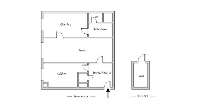 Appartement F2 &agrave; vendre - 2 pi&egrave;ces - 48,42 m2 - Paris - 75020 - ILE-DE-FRANCE
