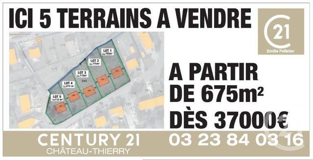 Terrain à vendre - 775 m2 - Crezancy - 02 - PICARDIE