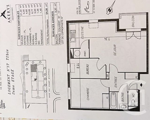 Appartement F2 bis &agrave; vendre - 3 pi&egrave;ces - 54,30 m2 - Chalons En Champagne - 51 - CHAMPAGNE-ARDENNE