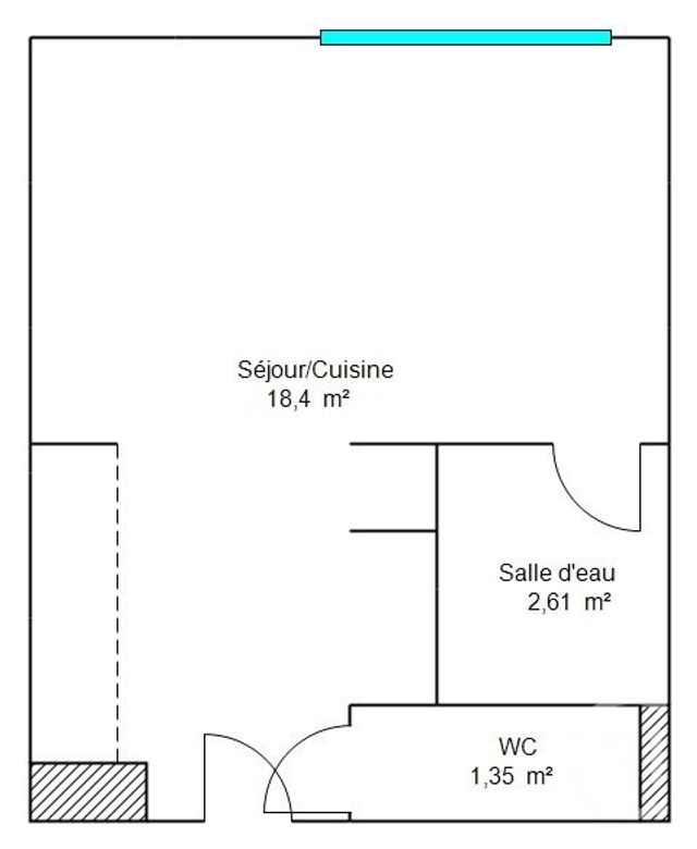 Appartement F1 à vendre - 1 pièce - 22,36 m2 - Nice - 06 - PROVENCE-ALPES-COTE-D-AZUR