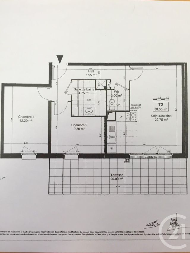 Appartement F3 à vendre - 3 pièces - 58,55 m2 - Tourcoing - 59 - NORD-PAS-DE-CALAIS