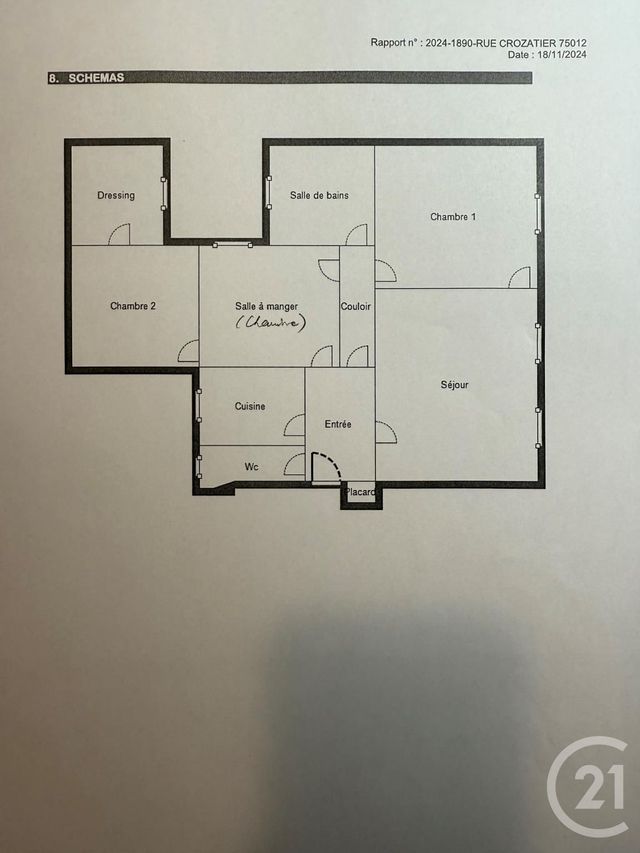 Appartement F4 à vendre - 4 pièces - 98,12 m2 - Paris - 75012 - ILE-DE-FRANCE