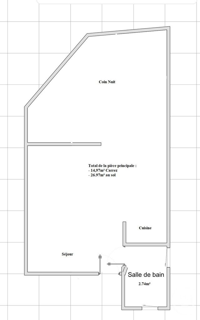 Appartement F2 &agrave; vendre - 2 pi&egrave;ces - 21,71 m2 - Paris - 75011 - ILE-DE-FRANCE