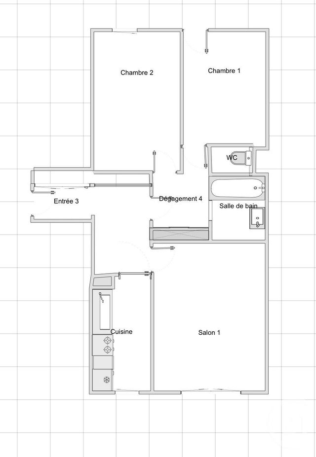 Appartement F3 &agrave; vendre - 3 pi&egrave;ces - 57,51 m2 - Paris - 75011 - ILE-DE-FRANCE
