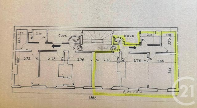 Appartement F3 &agrave; vendre - 3 pi&egrave;ces - 45,49 m2 - Paris - 75011 - ILE-DE-FRANCE