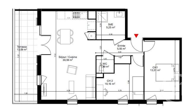 Appartement T3 &agrave; vendre - 3 pi&egrave;ces - 66,99 m2 - Oraison - 04 - PROVENCE-ALPES-COTE-D-AZUR