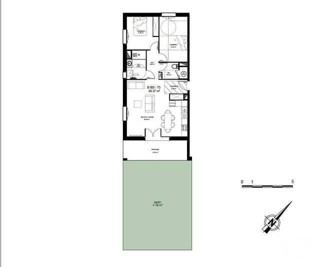 Appartement F3 à vendre - 3 pièces - 68,37 m2 - Mimizan - 40 - AQUITAINE