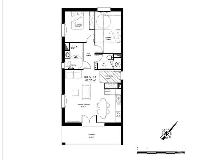 Appartement F3 à vendre - 3 pièces - 68,37 m2 - Mimizan - 40 - AQUITAINE