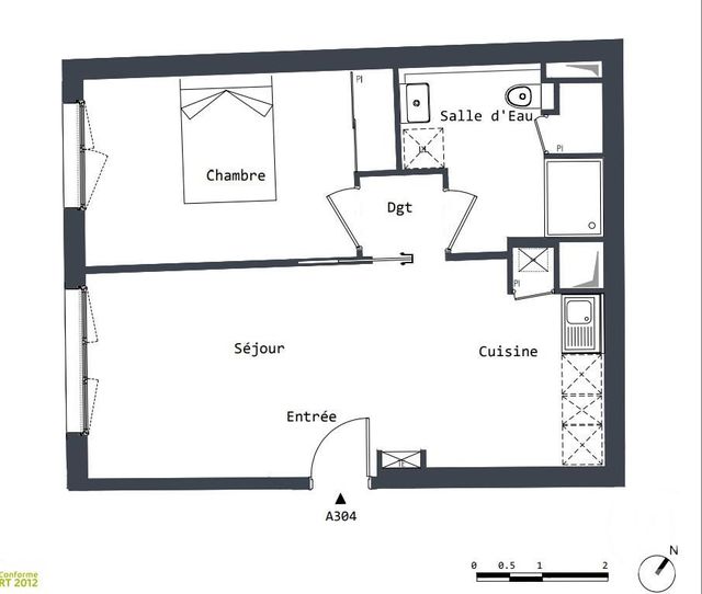 Appartement F2 &agrave; vendre - 2 pi&egrave;ces - 46,18 m2 - Paris - 75013 - ILE-DE-FRANCE