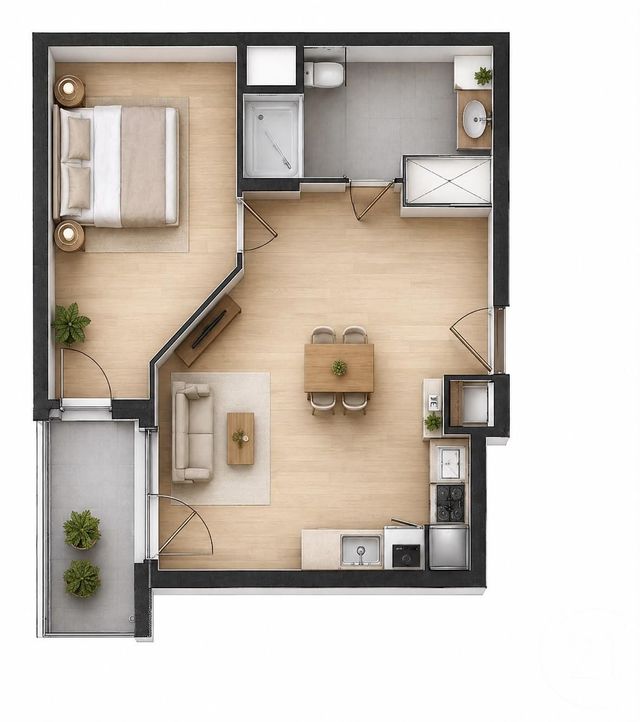 Appartement F2 &agrave; vendre - 2 pi&egrave;ces - 42,19 m2 - Dammartin En Goele - 77 - ILE-DE-FRANCE
