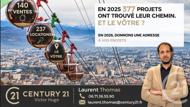 Appartement T2 &agrave; vendre - 2 pi&egrave;ces - 44 m2 - Grenoble - 38 - RHONE-ALPES