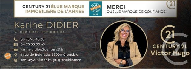 Appartement &agrave; vendre - 3 pi&egrave;ces - 57,54 m2 - Grenoble - 38 - RHONE-ALPES