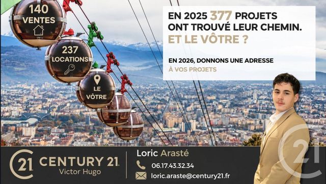 Appartement T3 &agrave; vendre - 3 pi&egrave;ces - 66,43 m2 - St Martin D Heres - 38 - RHONE-ALPES