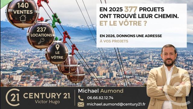 Appartement T3 &agrave; vendre - 3 pi&egrave;ces - 57,21 m2 - Grenoble - 38 - RHONE-ALPES