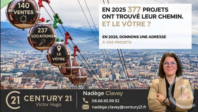 Appartement &agrave; vendre - 5 pi&egrave;ces - 103,75 m2 - Grenoble - 38 - RHONE-ALPES