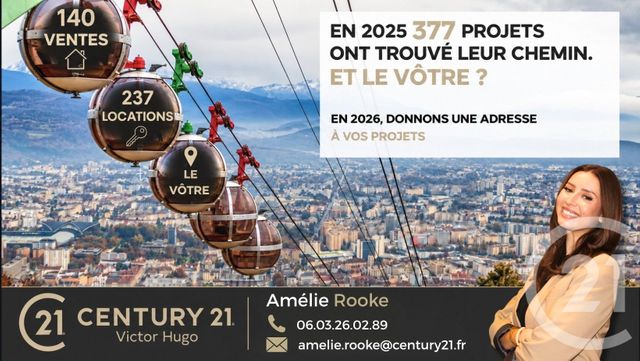 Appartement Studio &agrave; vendre - 1 pi&egrave;ce - 21,60 m2 - Grenoble - 38 - RHONE-ALPES