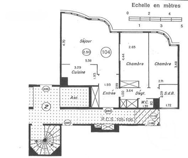 Appartement F3 &agrave; vendre - 3 pi&egrave;ces - 70,45 m2 - Pantin - 93 - ILE-DE-FRANCE