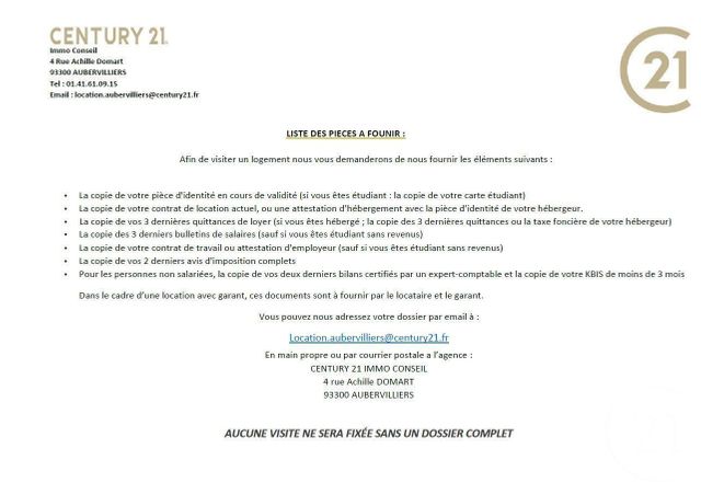 Appartement F2 &agrave; louer - 2 pi&egrave;ces - 48,70 m2 - Aubervilliers - 93 - ILE-DE-FRANCE