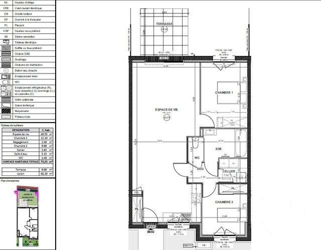 Maison &agrave; vendre - 3 pi&egrave;ces - 73,25 m2 - Cholet - 49 - PAYS-DE-LOIRE