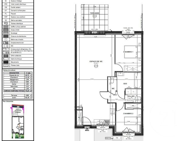 Maison &agrave; vendre - 3 pi&egrave;ces - 73,25 m2 - Cholet - 49 - PAYS-DE-LOIRE