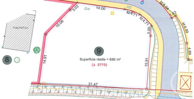Terrain &agrave; vendre - 686 m2 - Hericourt - 70 - FRANCHE-COMTE