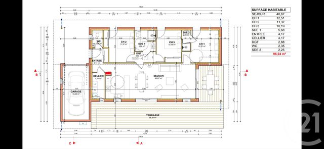 Maison &agrave; louer - 4 pi&egrave;ces - 96,24 m2 - La Teste De Buch - 33 - AQUITAINE