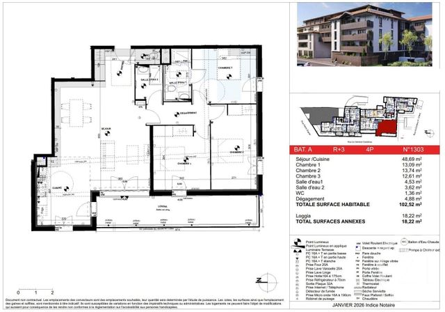 Appartement T4 &agrave; vendre - 4 pi&egrave;ces - 102,52 m2 - La Teste De Buch - 33 - AQUITAINE