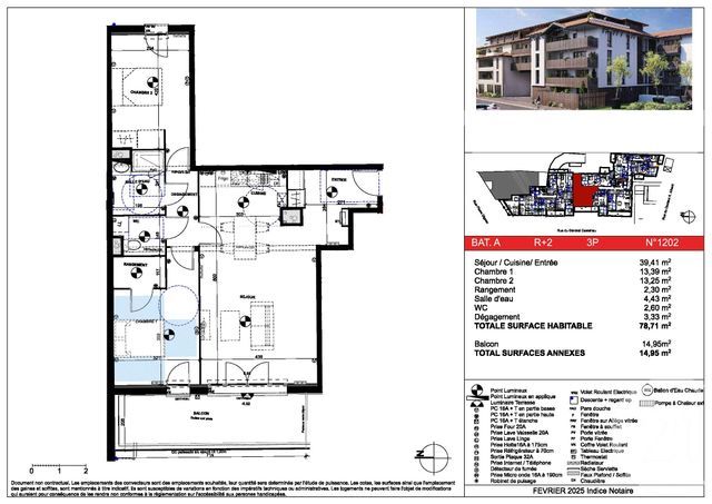 Appartement T3 à vendre - 3 pièces - 78,79 m2 - La Teste De Buch - 33 - AQUITAINE