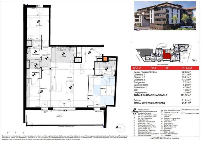 Appartement T4 &agrave; vendre - 4 pi&egrave;ces - 101,12 m2 - La Teste De Buch - 33 - AQUITAINE