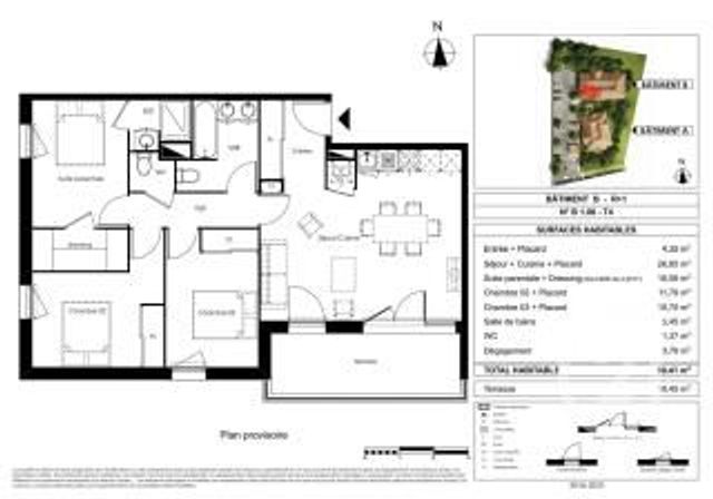 Appartement T4 &agrave; vendre - 4 pi&egrave;ces - 80,41 m2 - Gujan Mestras - 33 - AQUITAINE