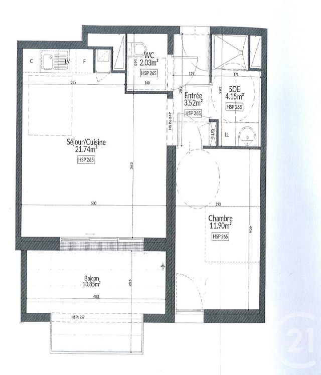 Appartement F2 &agrave; vendre - 2 pi&egrave;ces - 43,75 m2 - Carquefou - 44 - PAYS-DE-LOIRE