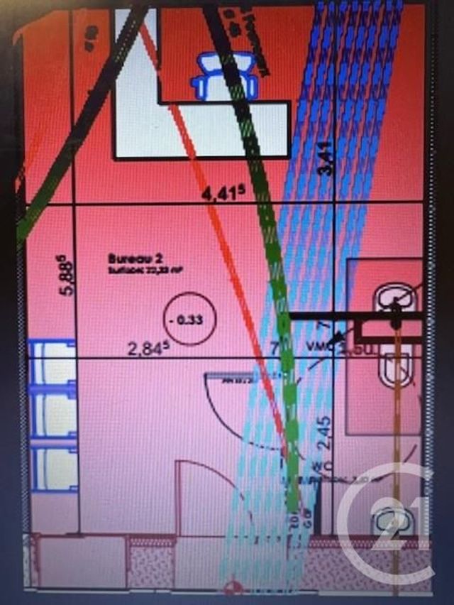 Appartement Local &agrave; louer - 1 pi&egrave;ce - 25 m2 - Maen Roch - 35 - BRETAGNE