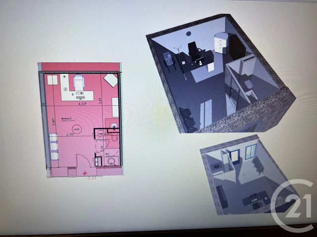 Appartement Local &agrave; louer - 1 pi&egrave;ce - 20 m2 - Maen Roch - 35 - BRETAGNE