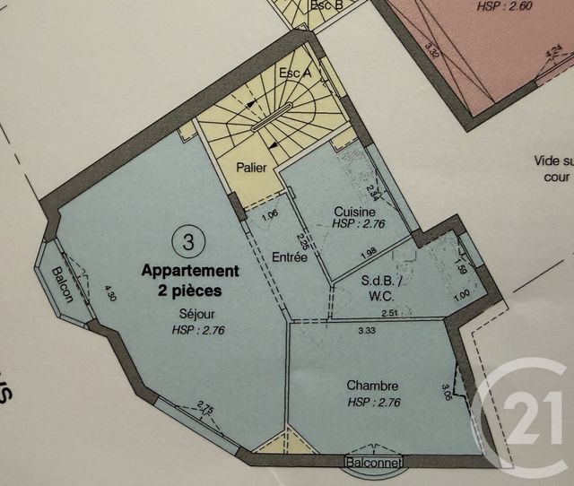 Appartement F2 &agrave; vendre - 2 pi&egrave;ces - 44 m2 - Paris - 75018 - ILE-DE-FRANCE
