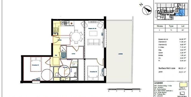 Appartement F3 à vendre - 3 pièces - 60 m2 - Argeles Sur Mer - 66 - LANGUEDOC-ROUSSILLON