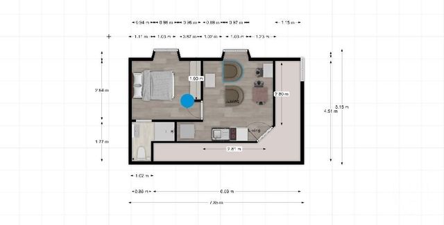 Appartement &agrave; louer - 2 pi&egrave;ces - 23,32 m2 - Bagnols Sur Ceze - 30 - LANGUEDOC-ROUSSILLON