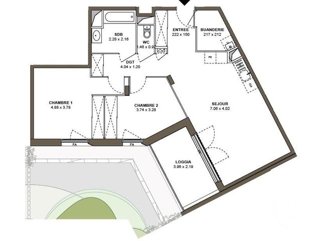 Appartement F3 à vendre - 3 pièces - 61 m2 - Roanne - 42 - RHONE-ALPES