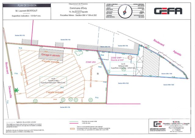 Terrain à vendre - 986 m2 - Evry - 91 - ILE-DE-FRANCE
