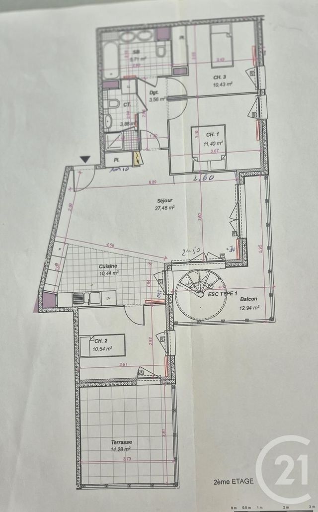 Appartement F4 &agrave; vendre - 4 pi&egrave;ces - 83 m2 - Creteil - 94 - ILE-DE-FRANCE