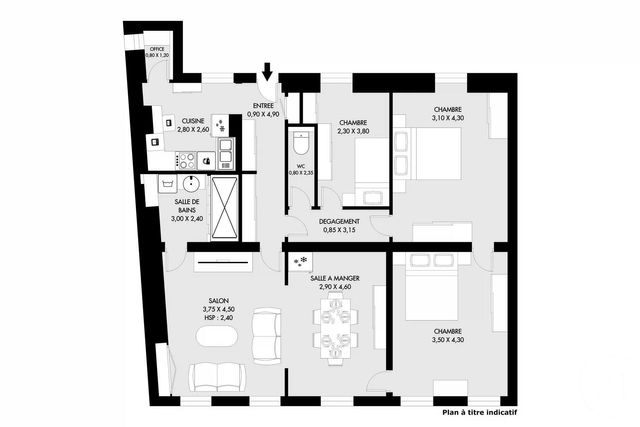 Appartement F5 à vendre - 5 pièces - 97,80 m2 - Paris - 75009 - ILE-DE-FRANCE