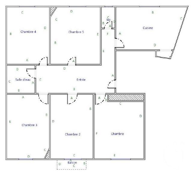 Appartement F5 à vendre - 5 pièces - 93,16 m2 - Nice - 06 - PROVENCE-ALPES-COTE-D-AZUR