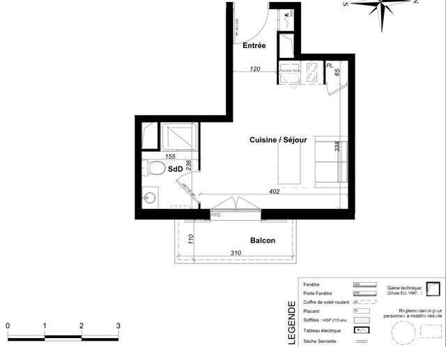 Appartement F1 à vendre - 1 pièce - 19,57 m2 - Nice - 06 - PROVENCE-ALPES-COTE-D-AZUR
